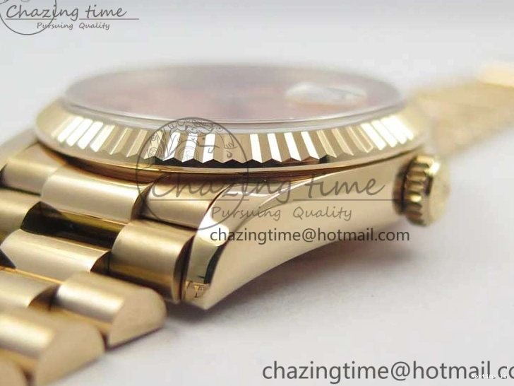 0108 Day-Date 36 RG 128239 Bp Maker Best Edition Pink Dial on RG President Bracelet Sporty 3136